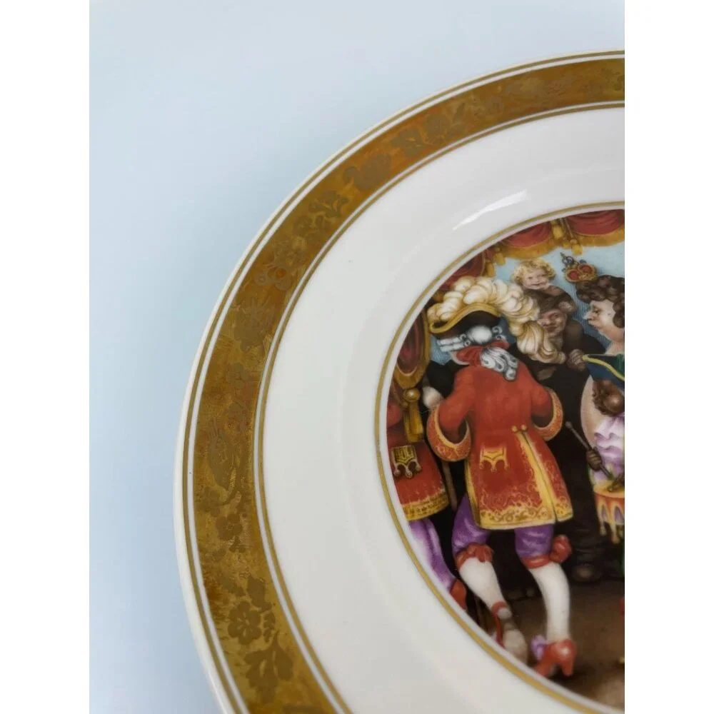Vtg Royal Copenhagen Denmark 9628 Hans C Anderson Emperor's New Clothes Plate